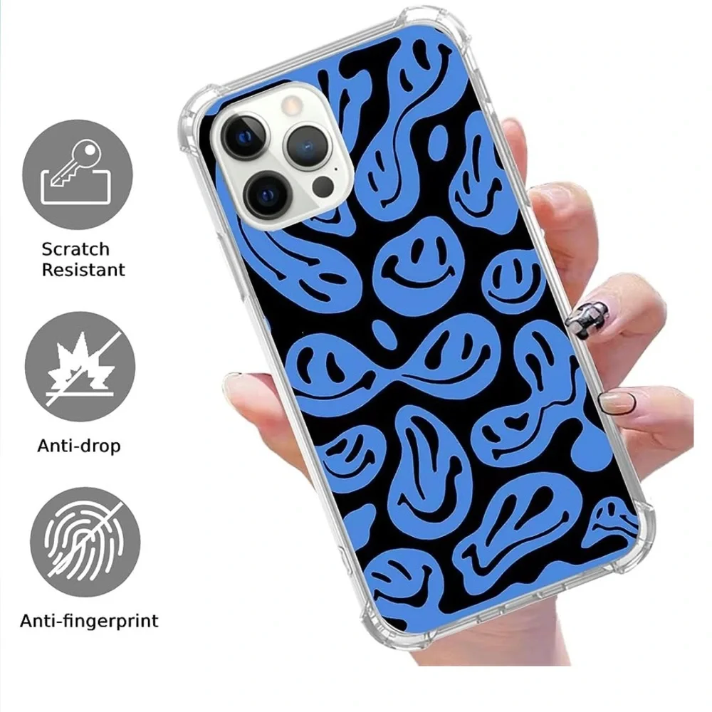 Trippy Drippy Blue Smile iPhone bumper